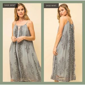 Mystree Boho Scarf Dress SIZE SMALL $82